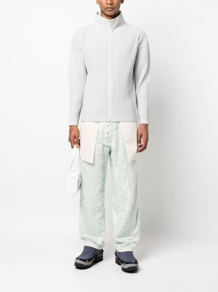 Green Internal Faux-fur Straight-leg Trousers