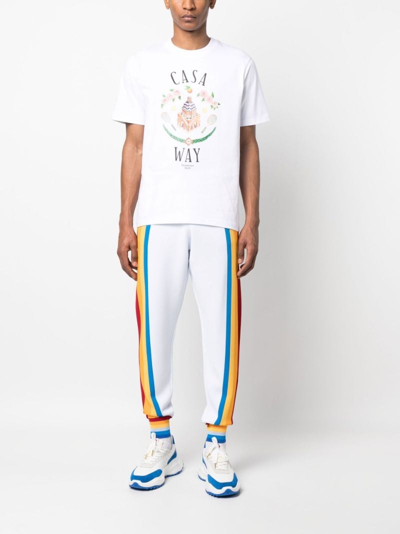 White Casa Way Graphic Print T-shirt