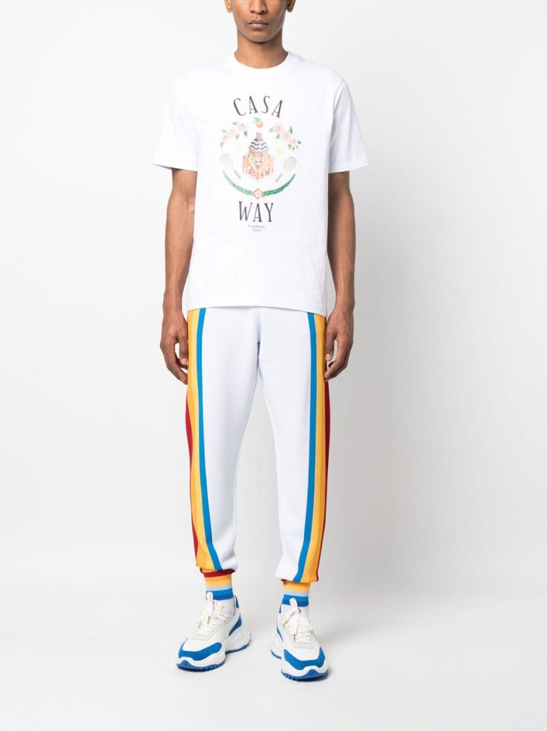 White Casa Way Graphic Print T-shirt