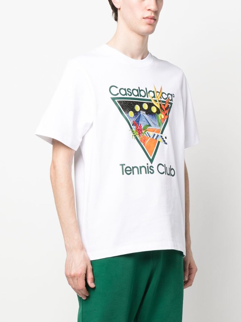 White Logo Print Organic Cotton T-shirt