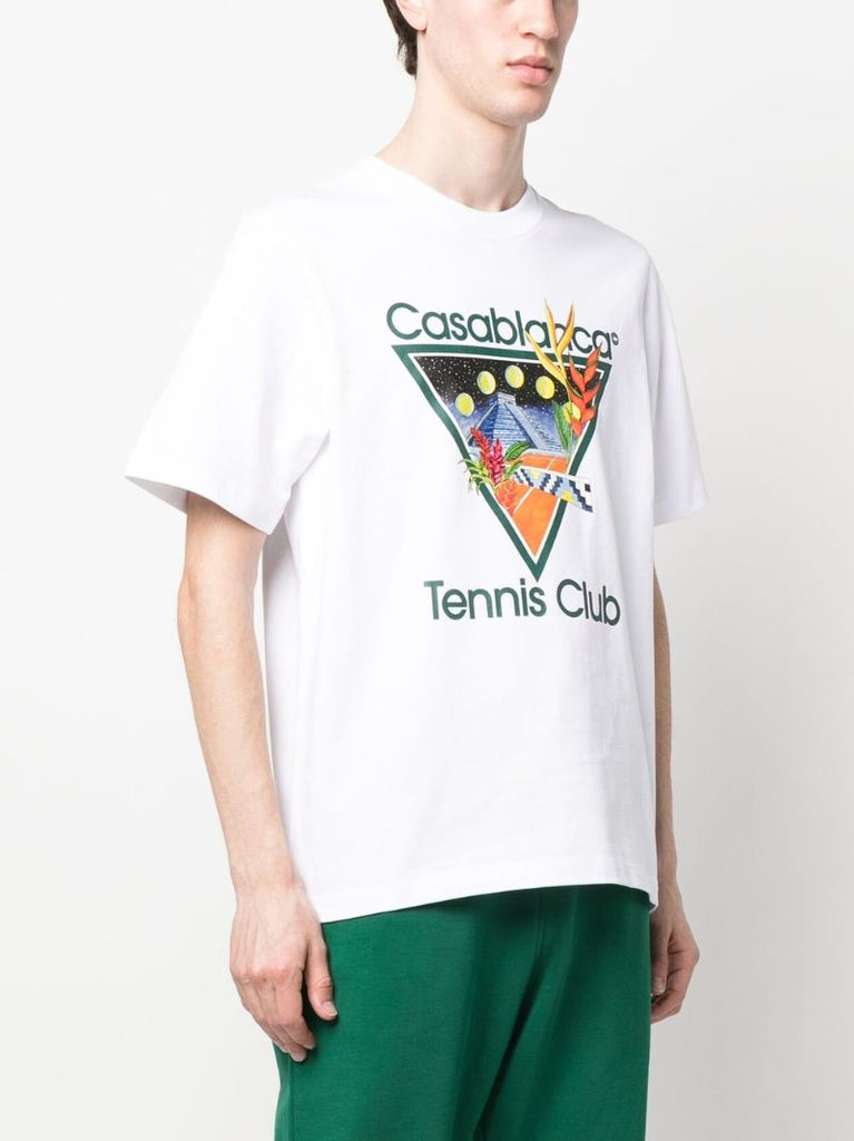 White Logo Print Organic Cotton T-shirt