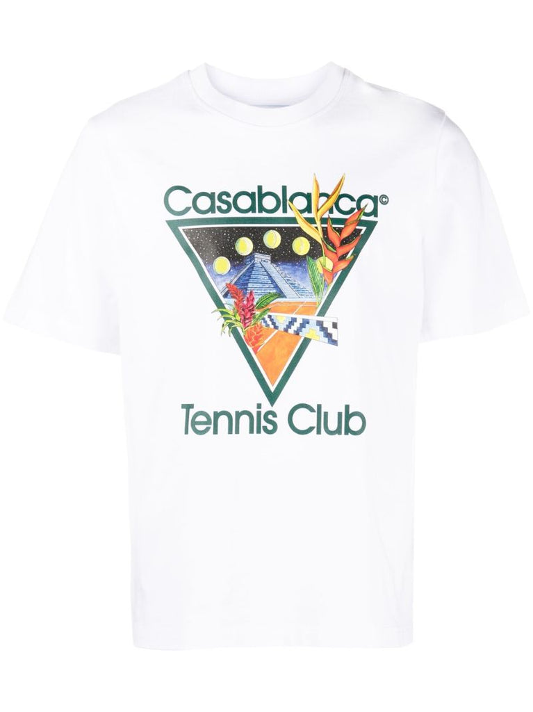 White Logo Print Organic Cotton T-shirt