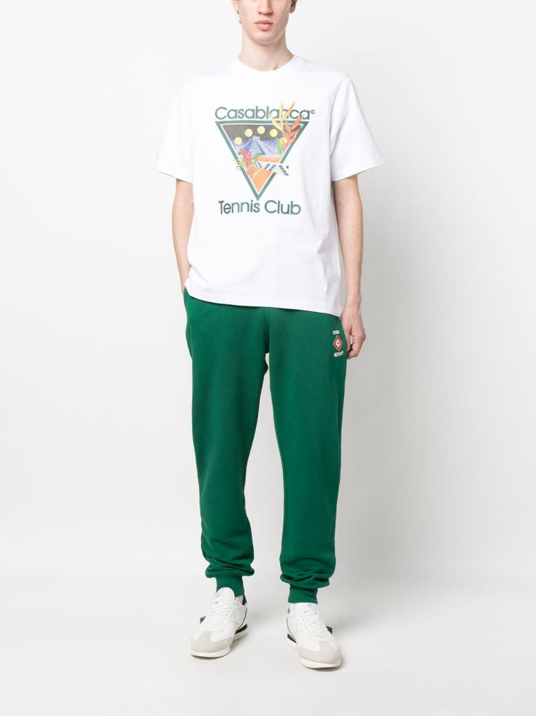 White Logo Print Organic Cotton T-shirt