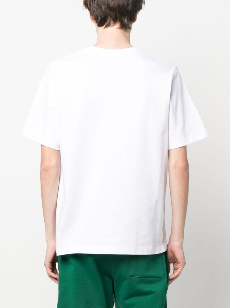 White Logo Print Organic Cotton T-shirt