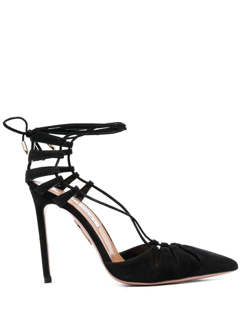 Black Bellissima 105 Suede Pumps