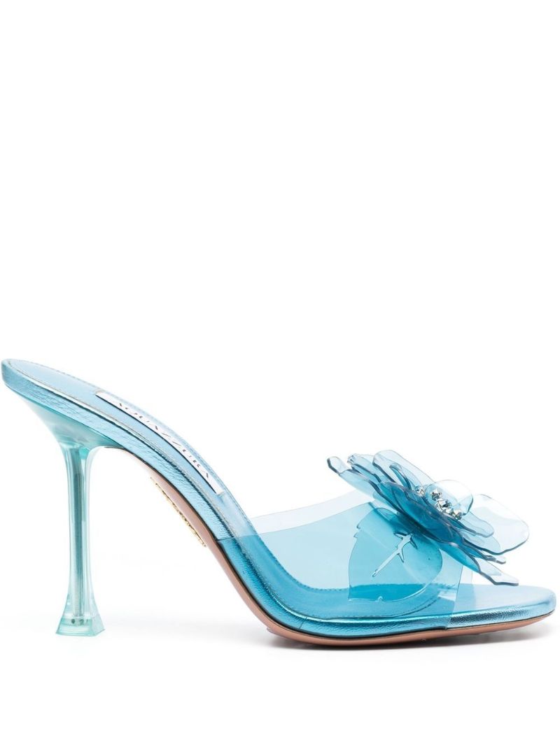 Blue Zsa Zsa 95 Leather Mules
