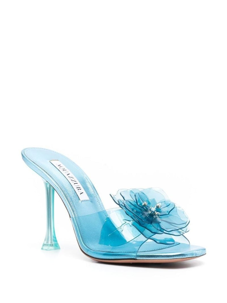 Blue Zsa Zsa 95 Leather Mules