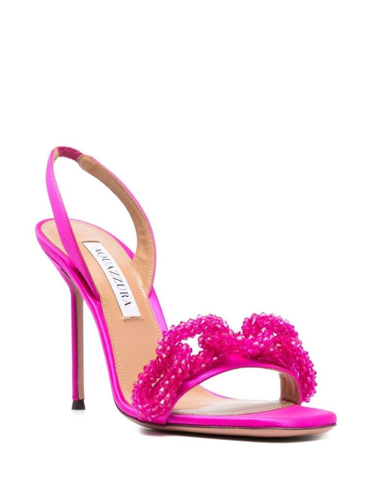 Pink Chain of Love 105 Beaded Sandals