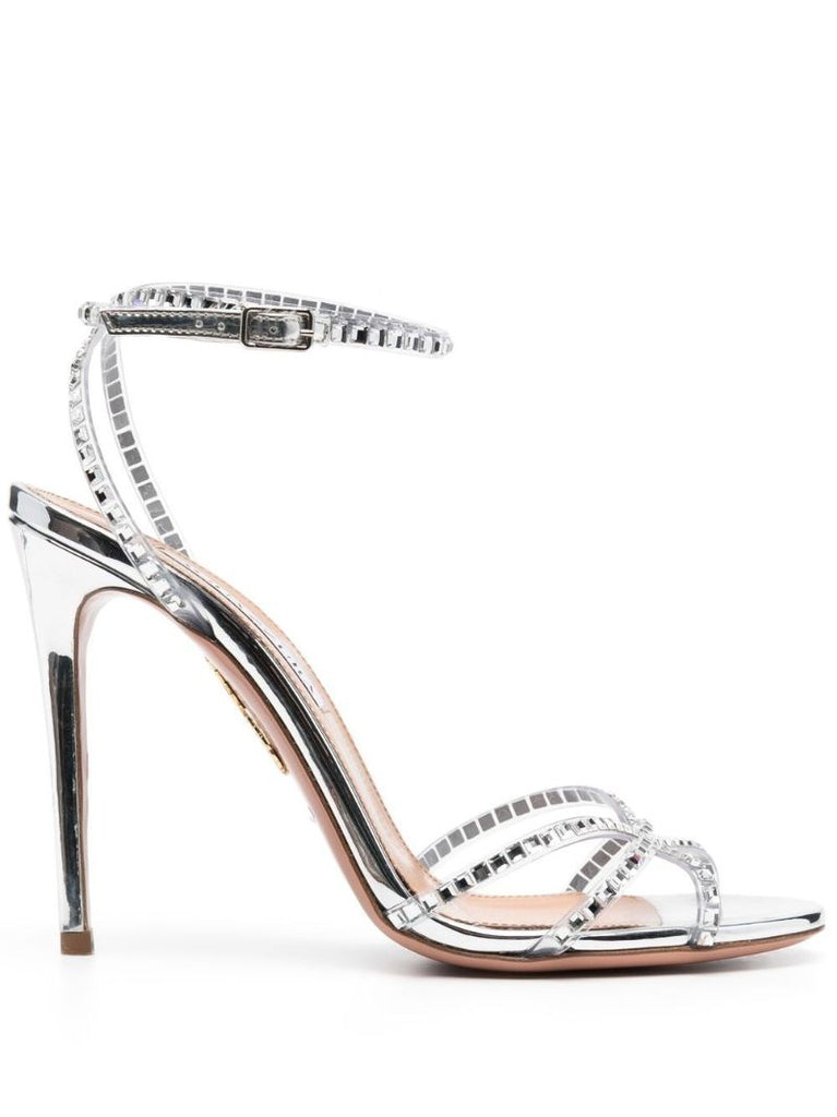 Silver Dance Plexi 105 Leather Sandals