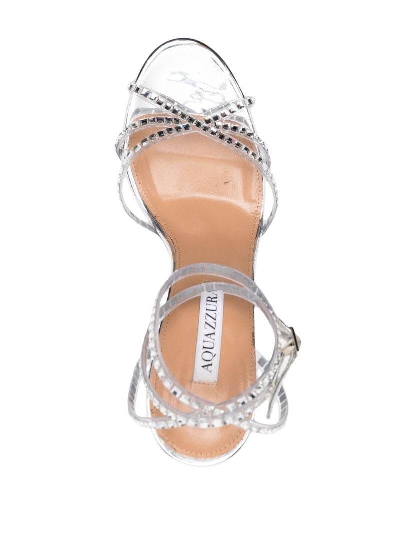 Silver Dance Plexi 105 Leather Sandals
