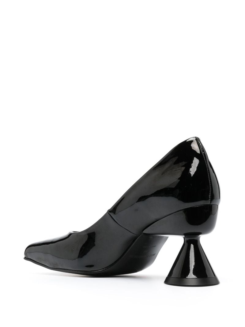 Black Diablo 80 Asymmetric Toe Pumps