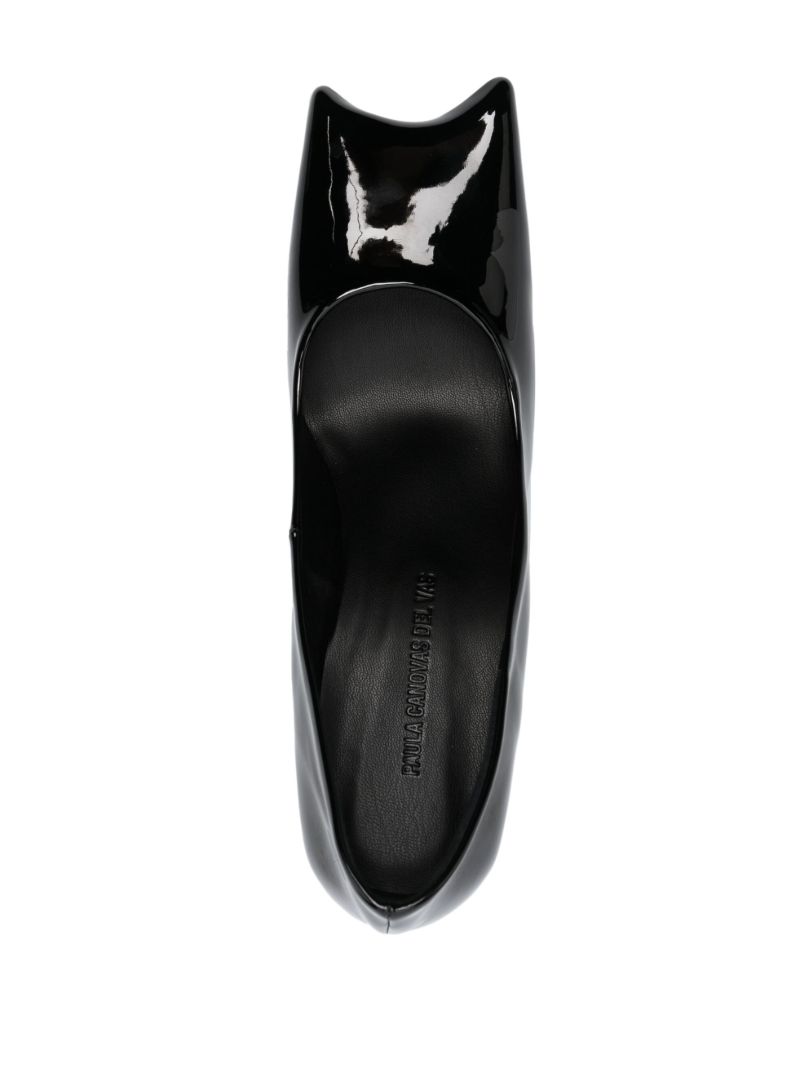 Black Diablo 80 Asymmetric Toe Pumps