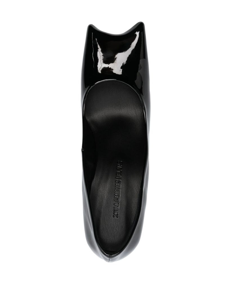 Black Diablo 80 Asymmetric Toe Pumps
