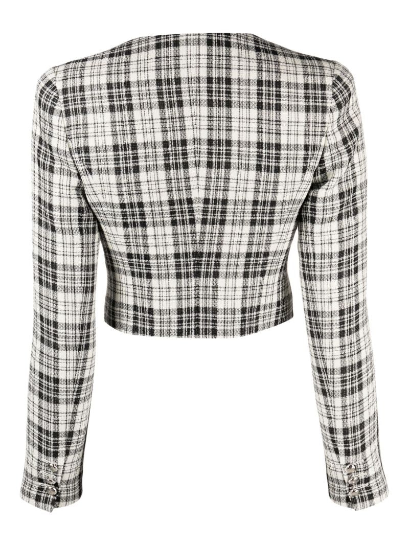 Black Square Neck Crop Jacket