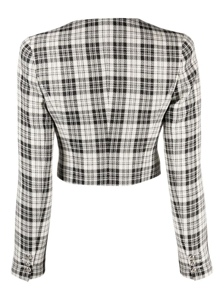 Black Square Neck Crop Jacket