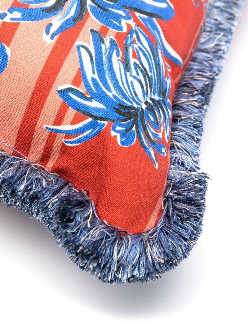 X Browns Blue Flora Printed Cushion