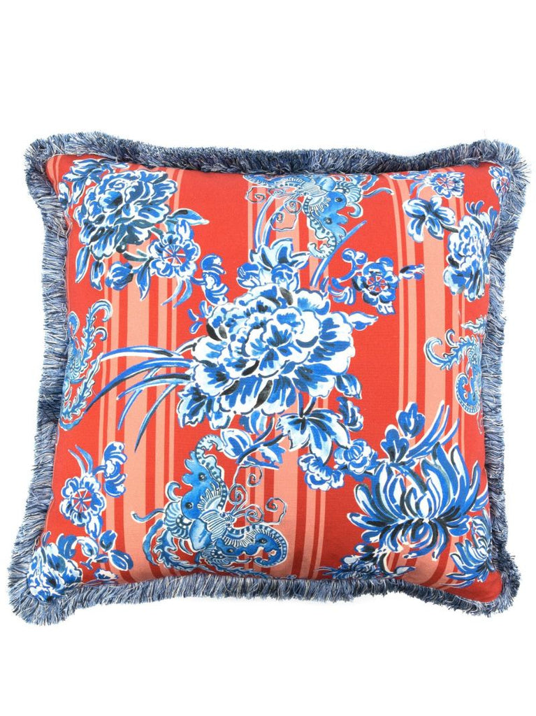 X Browns Blue Flora Printed Cushion
