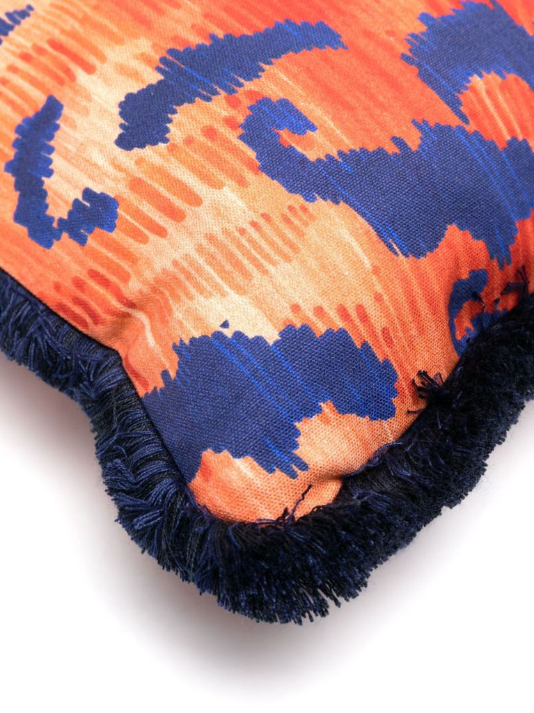 X Browns Orange Tigre Oriente Cushion