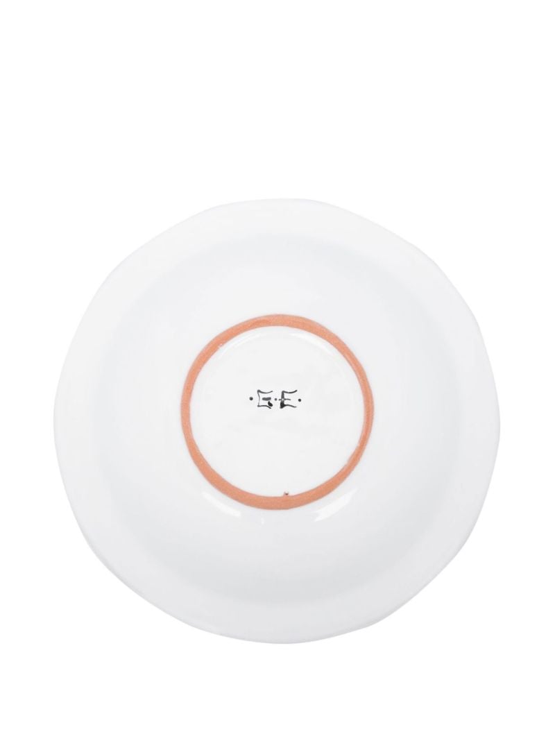 Blue Floral-print Soup Plate