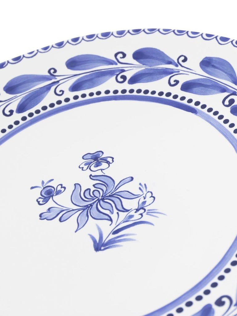 Blue Floral-print Dinner Plate