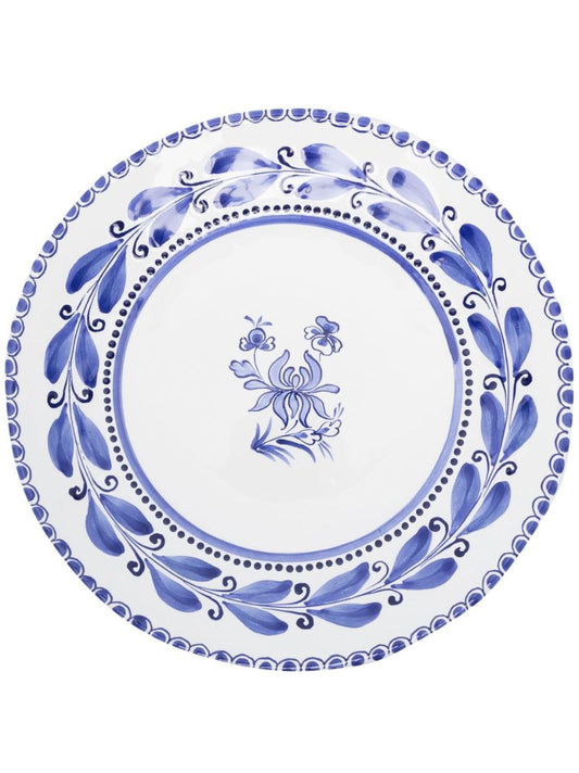 Blue Floral-print Dinner Plate