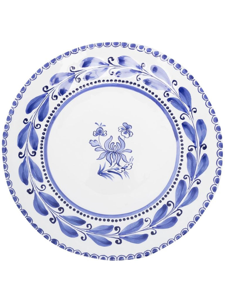 Blue Floral-print Dinner Plate