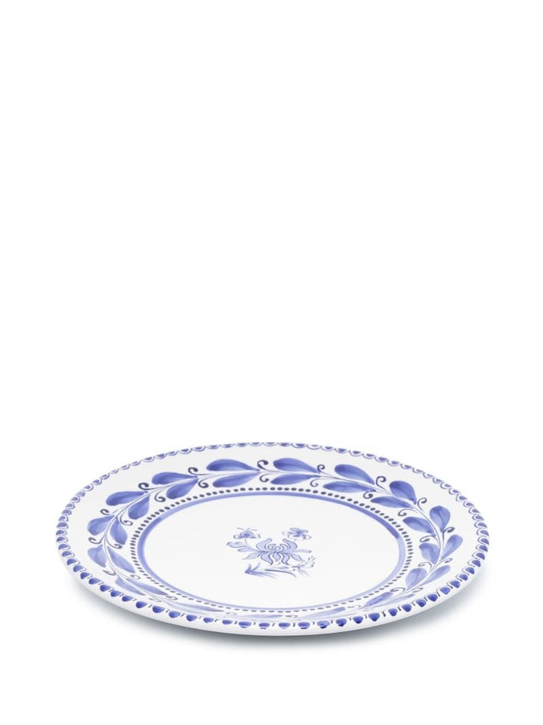 Blue Floral-print Dinner Plate