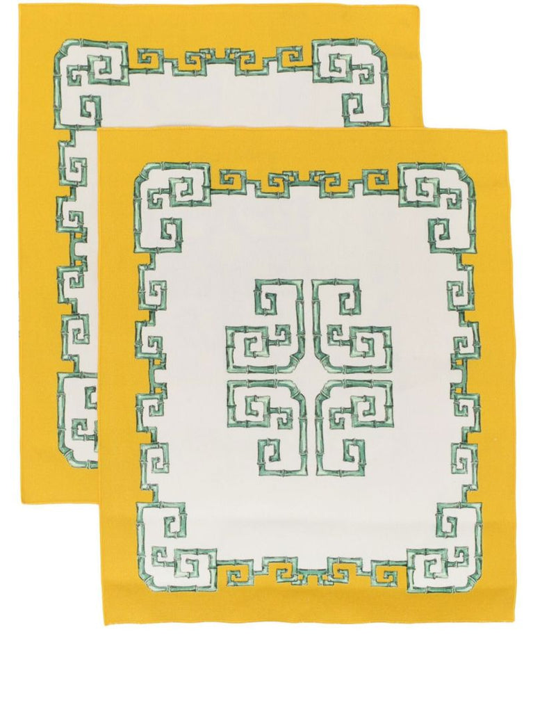 Yellow Bamboo Oriente Placement Set