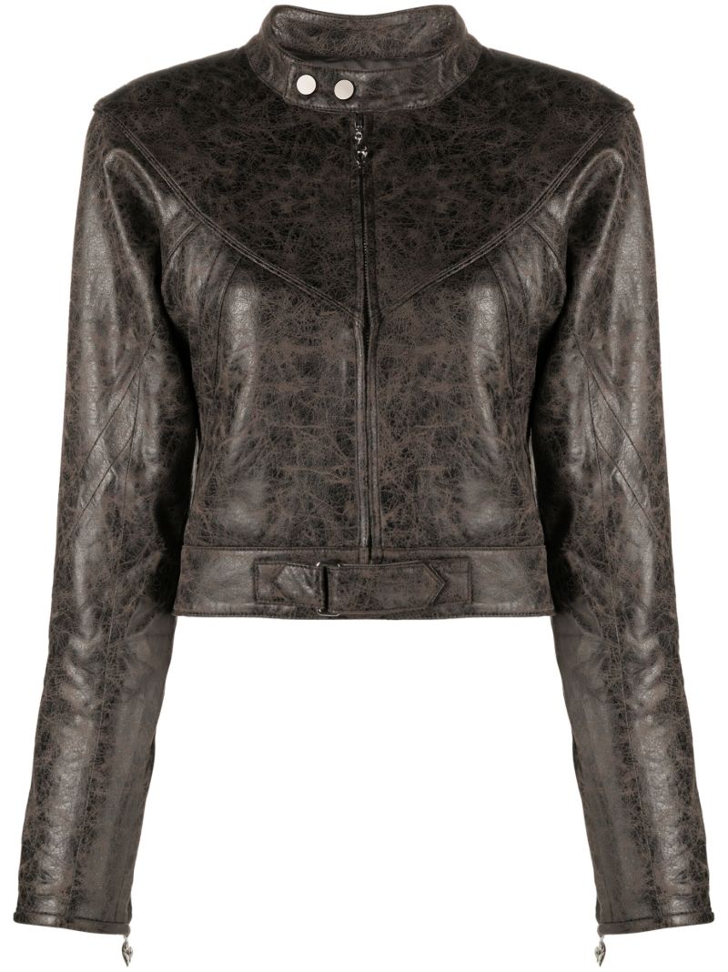 Brown Vaughn Vegan Leather Jacket