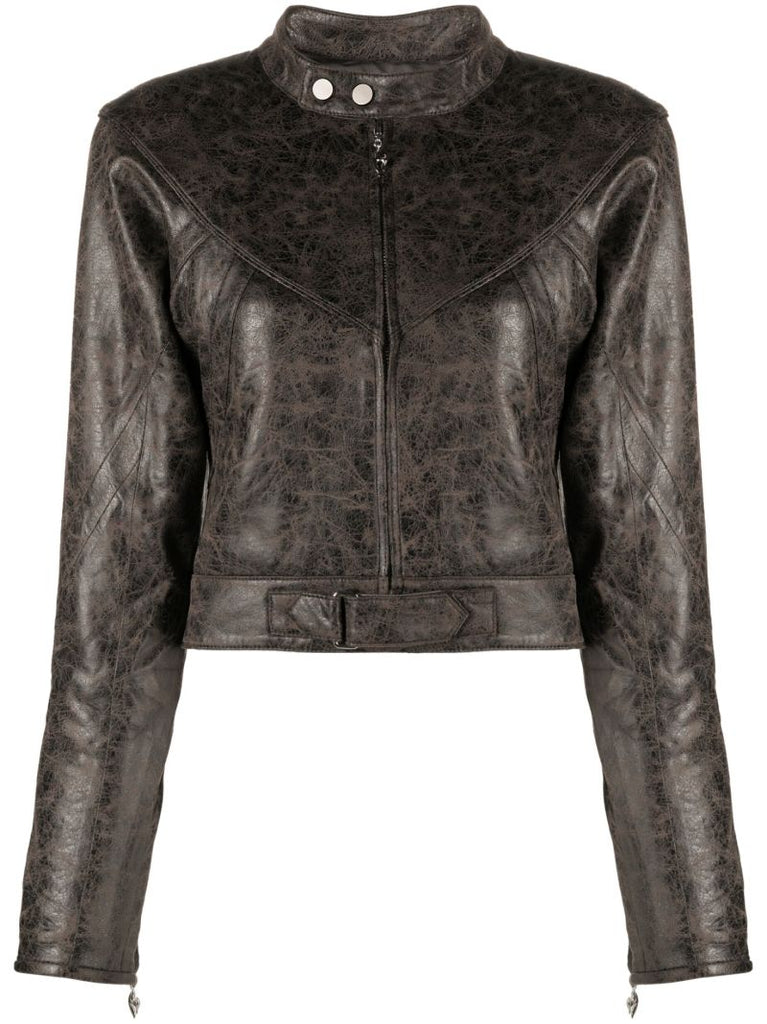 Brown Vaughn Vegan Leather Jacket