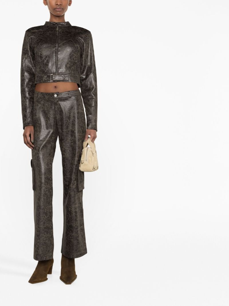 Brown Vaughn Vegan Leather Jacket