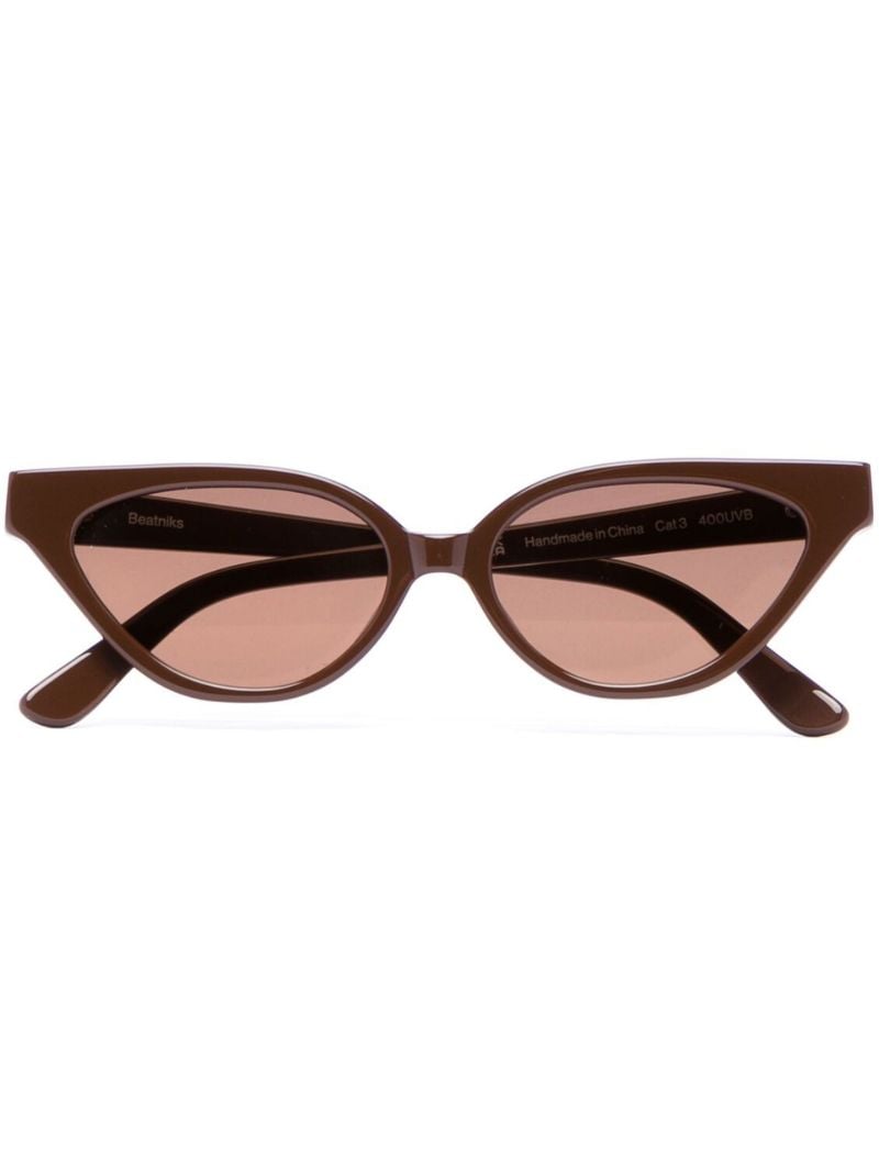 Brown Beatnik Cateye Sunglasses