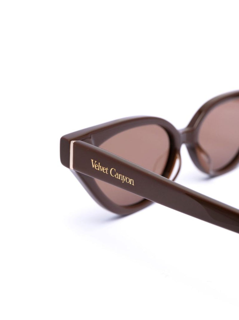 Brown Beatnik Cateye Sunglasses