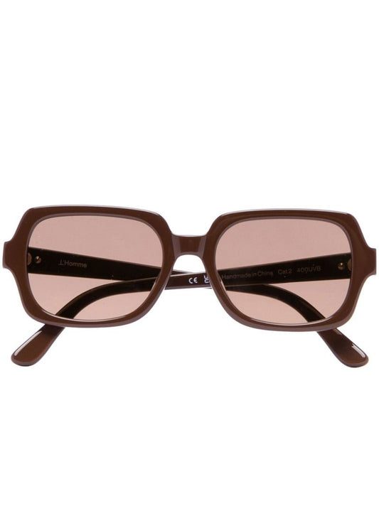 Brown L'homme Square Sunglasses