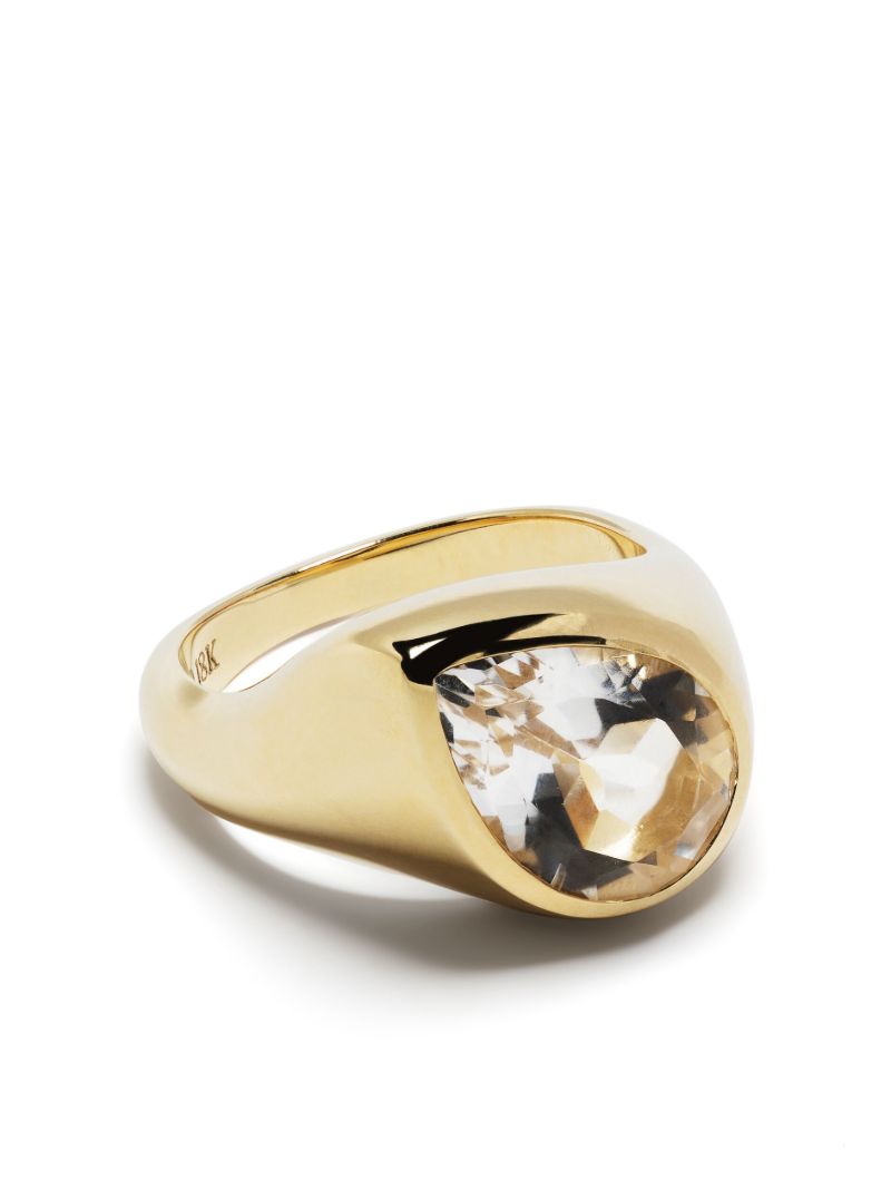 18k Yellow Gold the Aura Topaz Ring