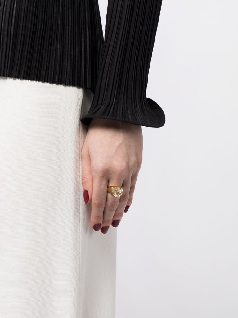 18k Yellow Gold the Aura Topaz Ring