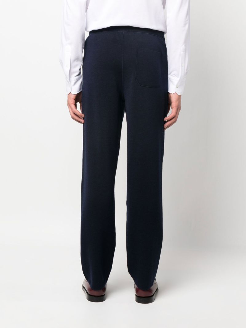 Blue Straight-leg Trousers