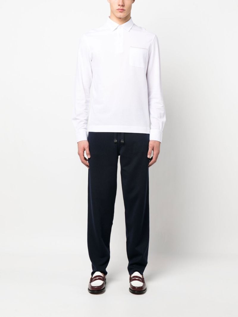 Blue Straight-leg Trousers