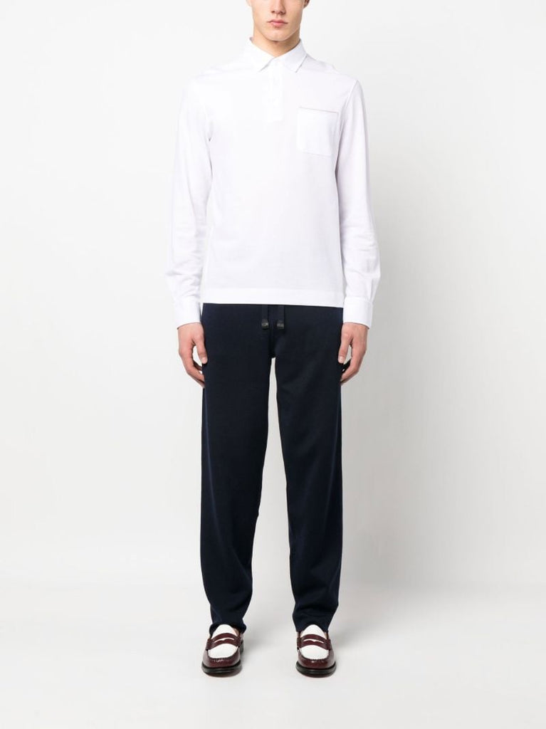 Blue Straight-leg Trousers