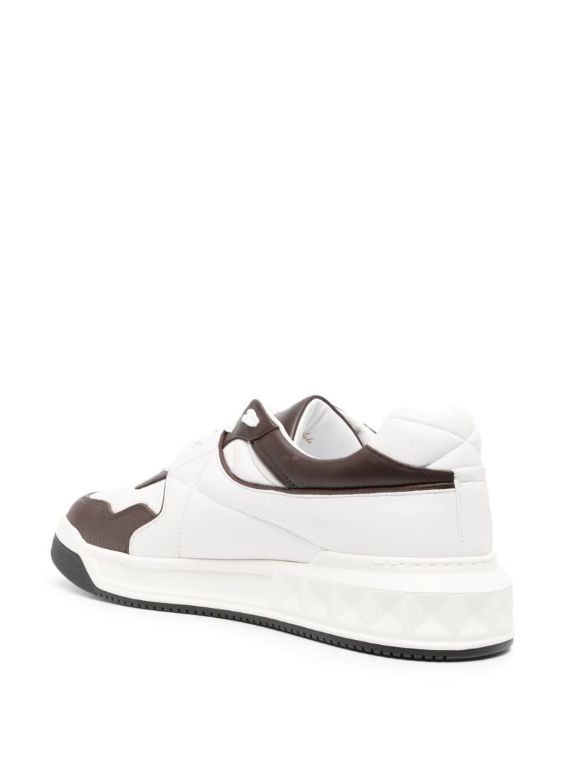 White One Stud Low-top Sneakers