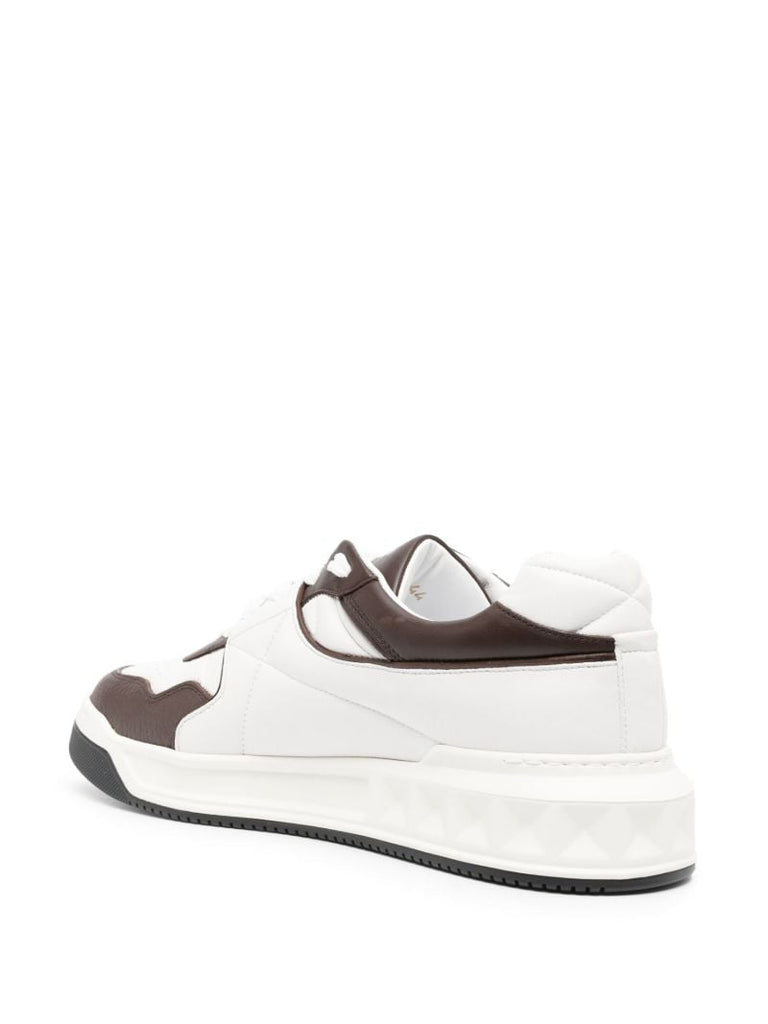 White One Stud Low-top Sneakers