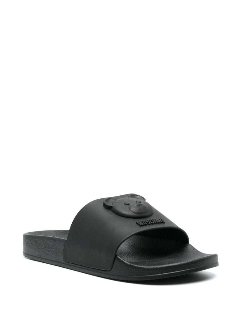 Black Teddy Bear Rubber Slides