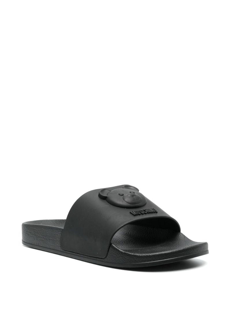 Black Teddy Bear Rubber Slides