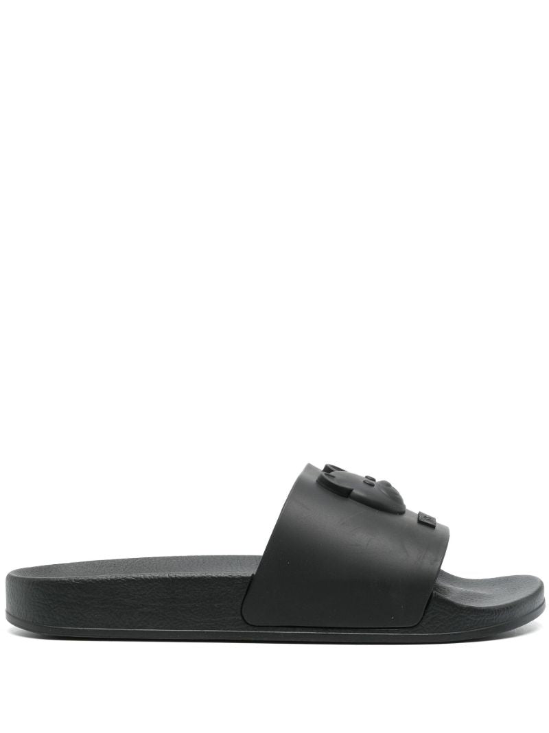 Black Teddy Bear Rubber Slides