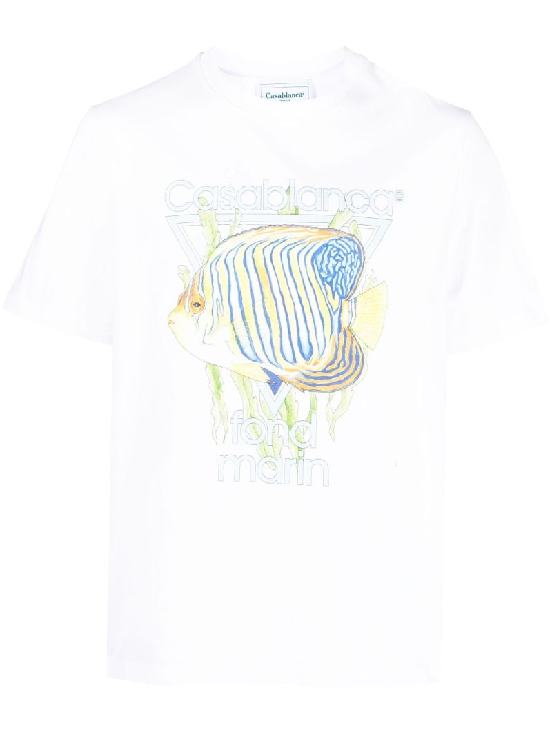 White Fond Merin Print T-shirt