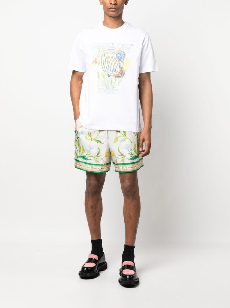 White Fond Merin Print T-shirt