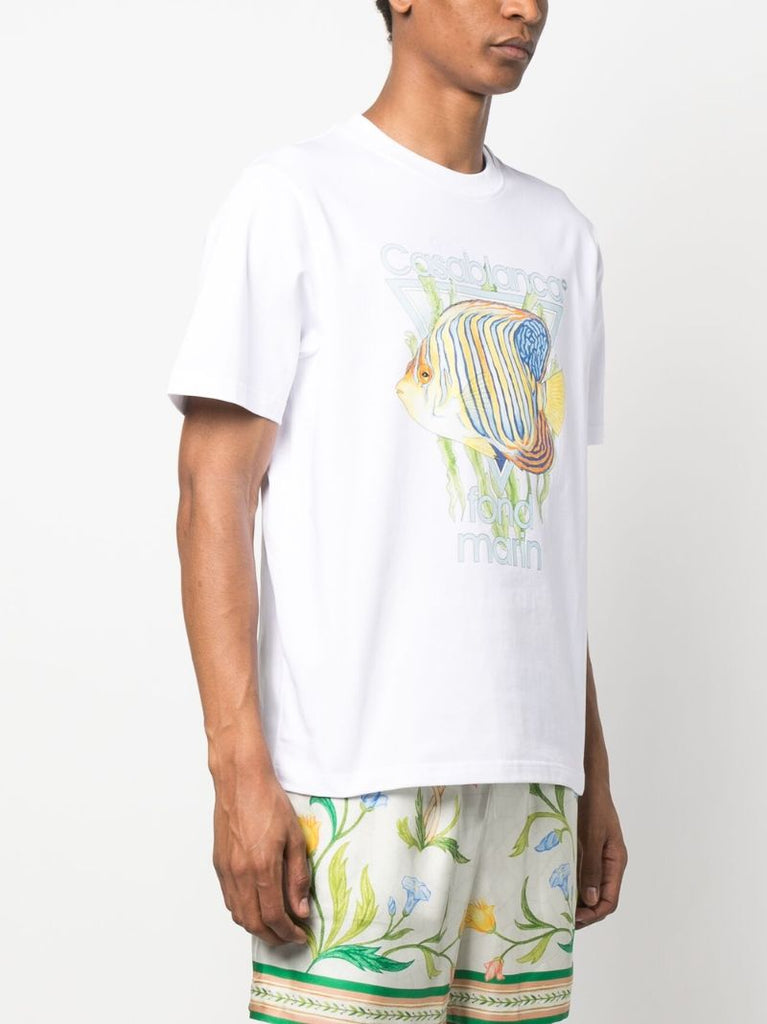 White Fond Merin Print T-shirt
