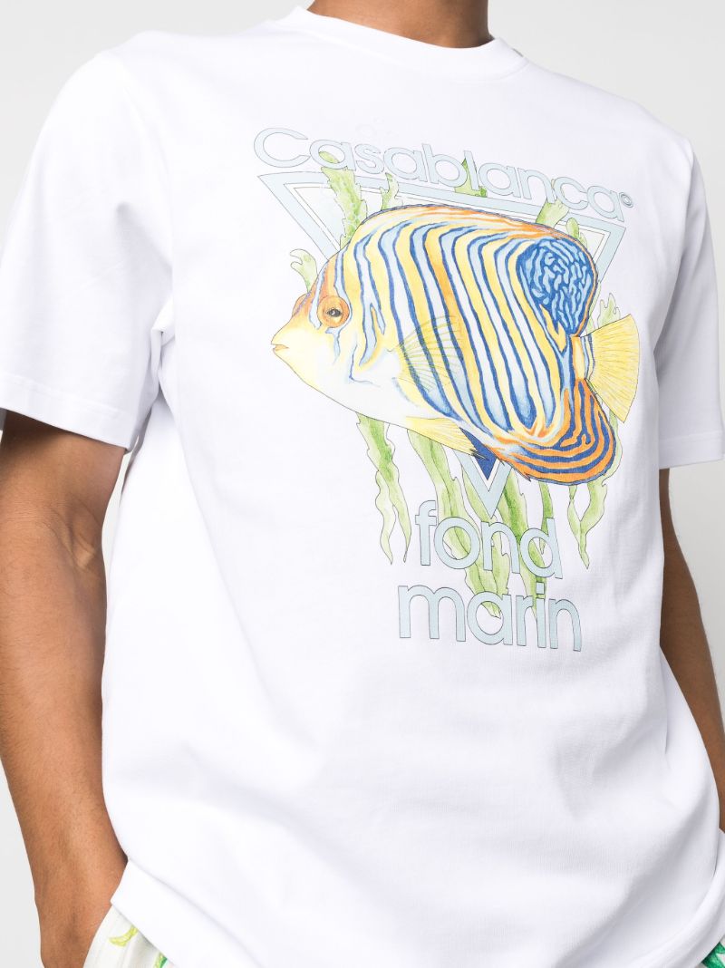 White Fond Merin Print T-shirt