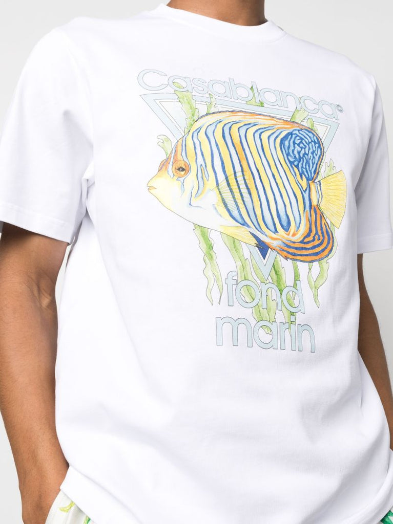 White Fond Merin Print T-shirt