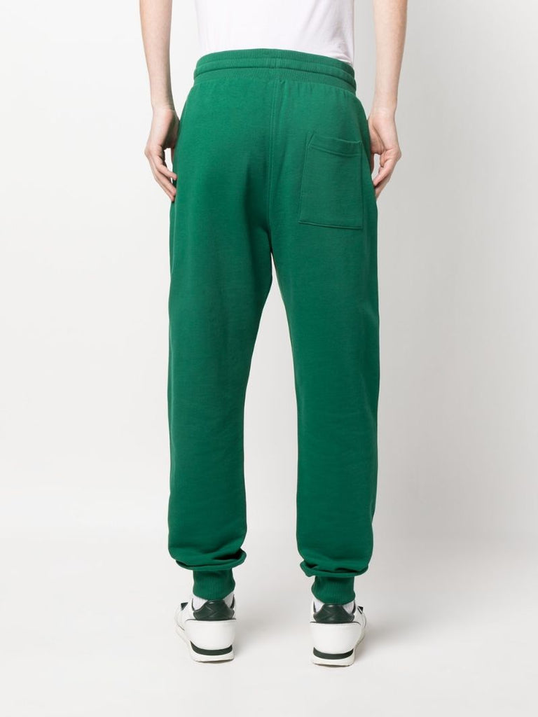 Green Logo Print Track Pants